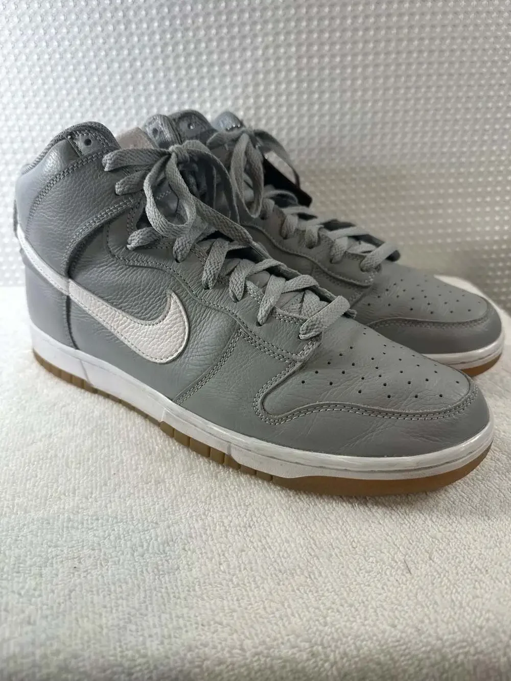 Nike Dunk High Premium Grey Gum Wolf Grey White Size 11.5